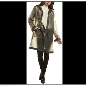 NWT Jane Post Hooded rain Jacket Coat Sz L $395 Factory second